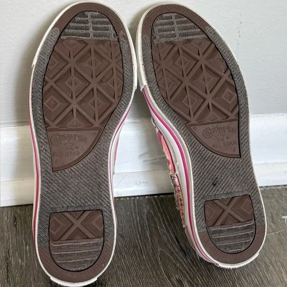 Converse Patchwork Low Top Sneakers Pink Beige Converse All Star | Size 6 - Picture 4 of 7
